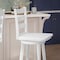 Flash Furniture Liesel Commercial Wooden Classic Ladderback Swivel Barstool w/Solid Wood Seat, Antique White Wash ES-UN-31WS-29-WH-GG - alternate 5